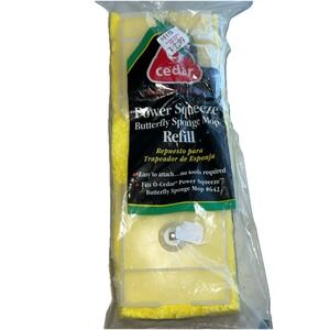 Vintage 2002 O Cedar Power Squeeze Butterfly Sponge Mop Refill #642 New NOS